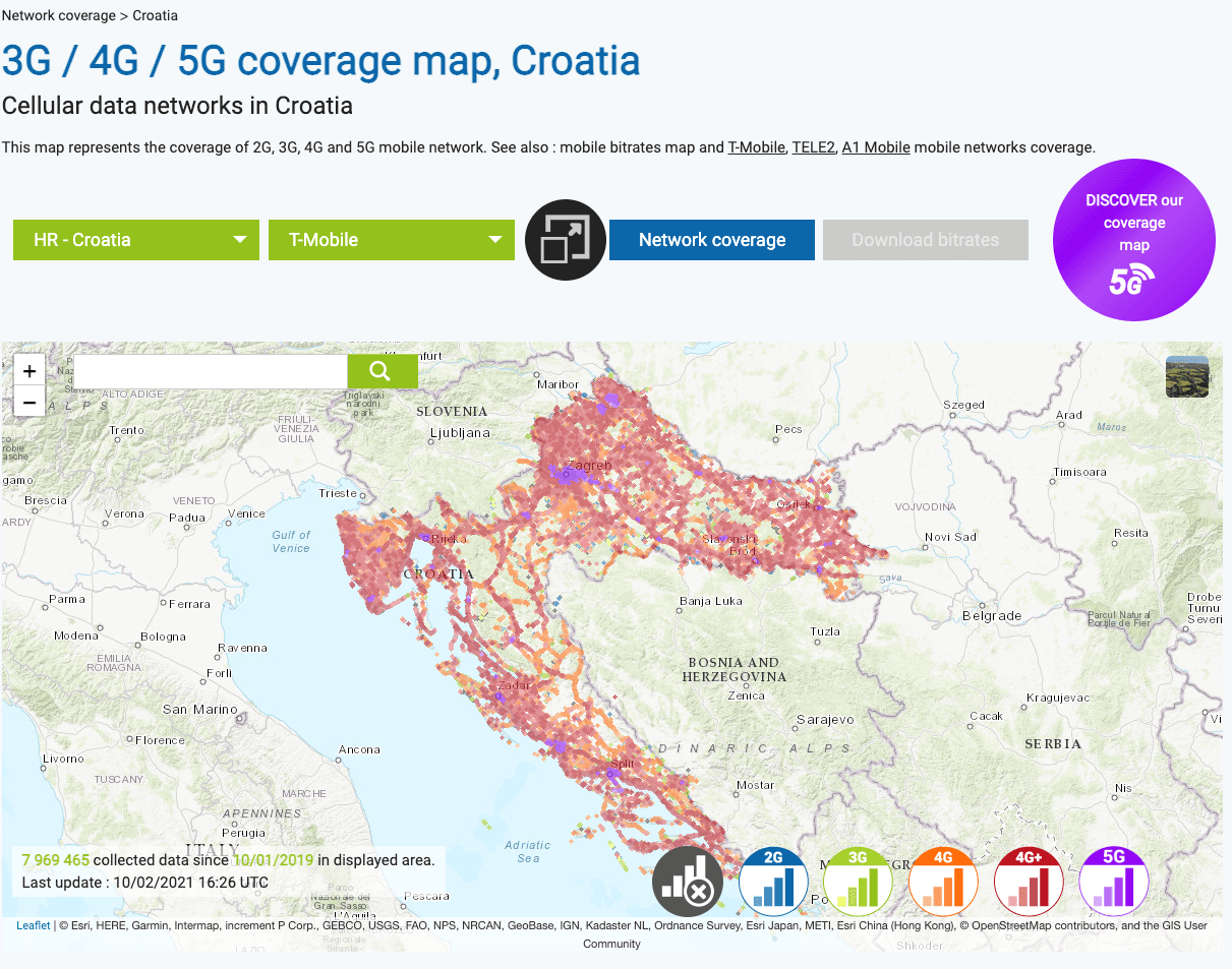 nperf uvodna stranica