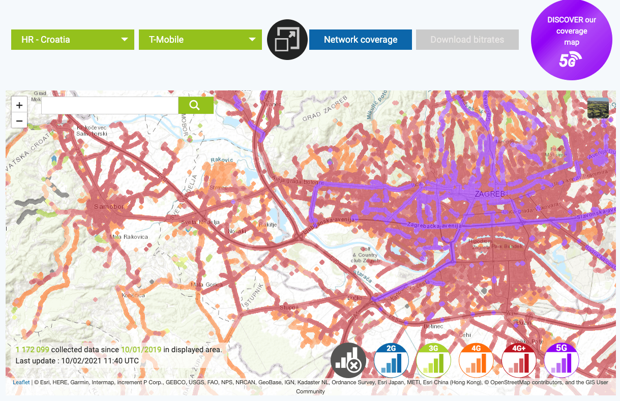 nperf tmobile pokrivenost mobilne mreže