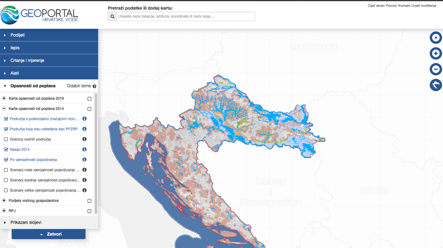 HR vode - početna stranica