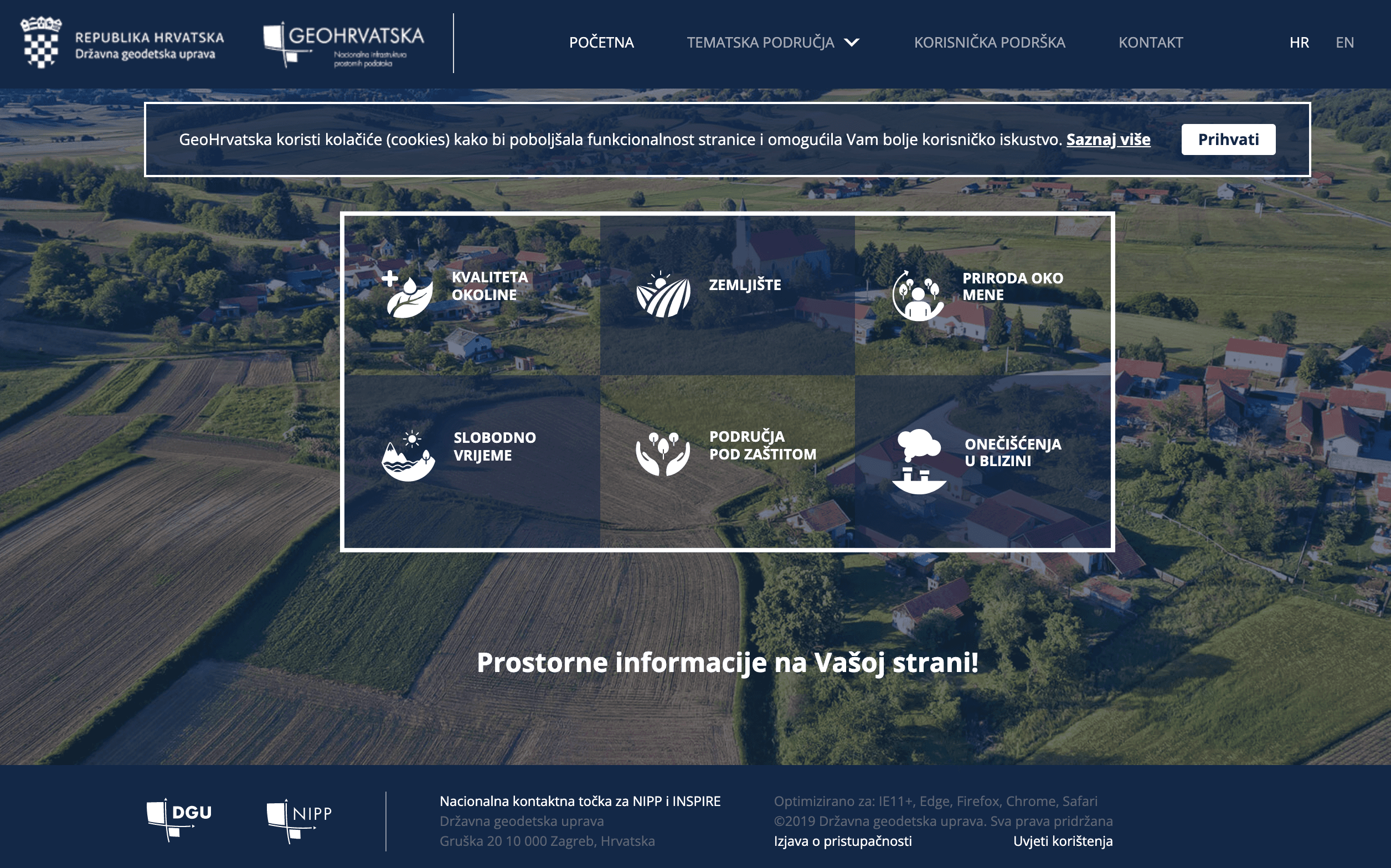 GeoHrvatska početna stranica