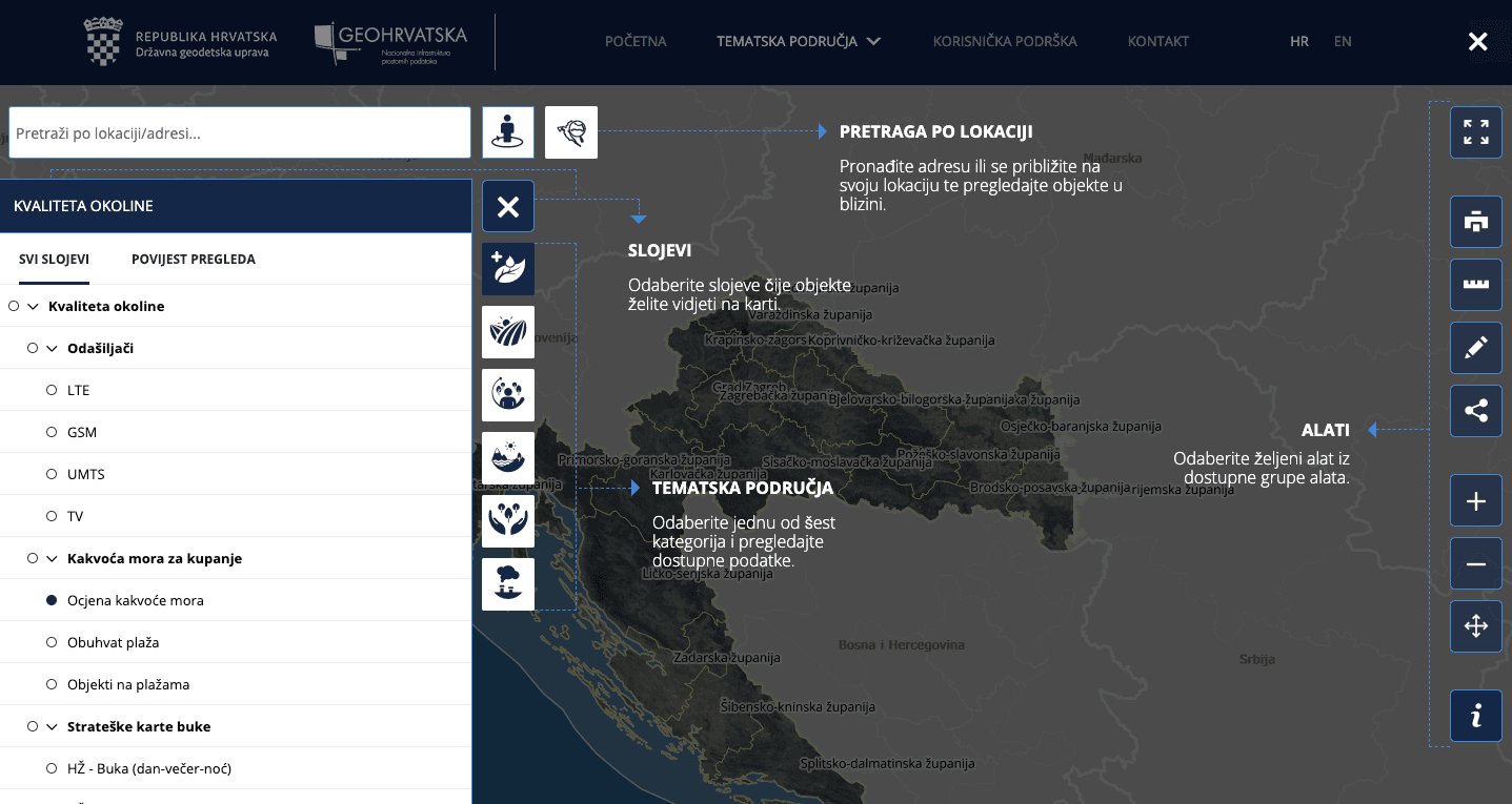 GeoHrvatska upute