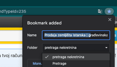 dodavanje bookmarka korak 2