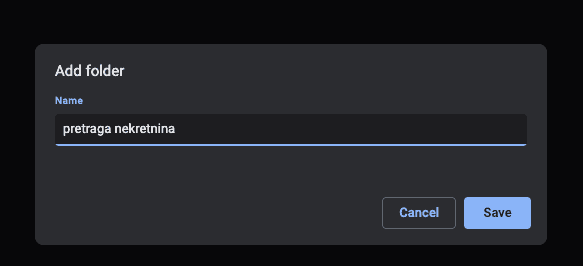 postavljanje imena bookmark foldera